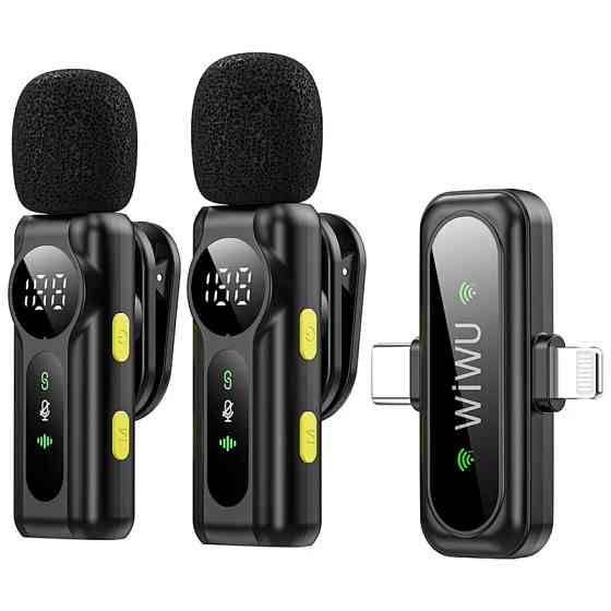 Петличный беспроводной микрофон WIWU WM007 Dual-mic (Lightning/Type-C) Херсон