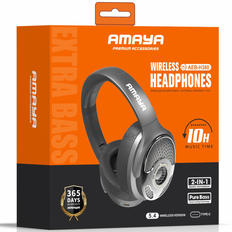 Уценка Накладные беспроводные наушники Amaya H380 Херсон - зображення 2