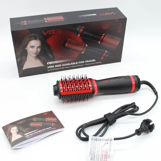 Фен-щетка VGR V-415 1000 Вт красный Київ - зображення 5