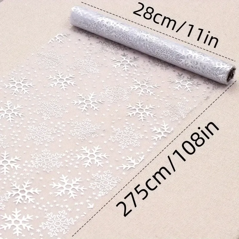 Дорожка новогодняя Leeseph Снежинки 28*275 см серебро Одеса - зображення 5