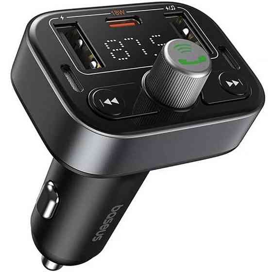 АЗУ FM модулятор Baseus S-09 Pro Series 18W (2USB-A/1C) (C10762200113) Херсон