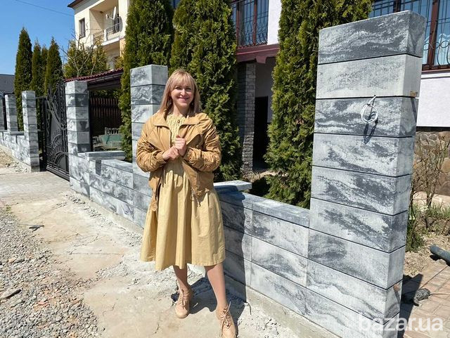 Сучасний паркан із блоків із парканом ранчо та парканом жалюзі від виробника НАША ХАТА Одесса - изображение 6