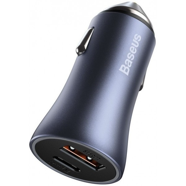 Автомобільний зарядний пристрій Baseus Golden Contactor Pro Dual QC Car Charger U+C 40W Dark Gray (C Харків - зображення 2
