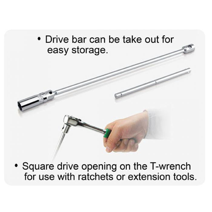 Ключ свечной с магнитом Т-образный TOPTUL 16мм L450мм CTHB1645 Харьков - изображение 2