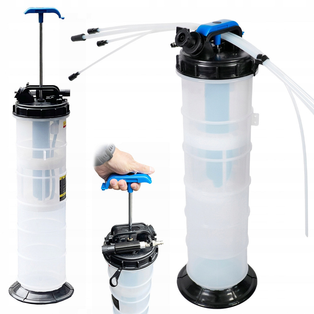 Пневматическая/ручная установка для откачки масла и технических жидкостей с комплектом насадок 9,5 л Харків - зображення 4