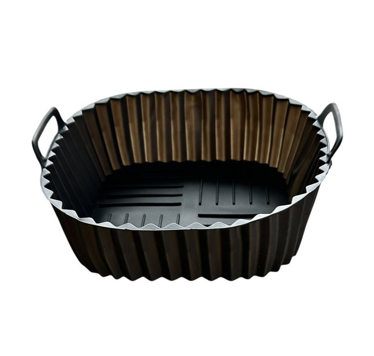 Форма в аерогриль квадртаная силиконовая 19151 22х22х7  см черная Київ - зображення 3