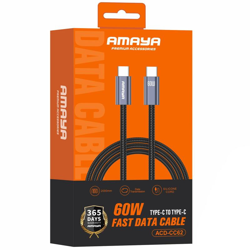 Дата кабель Amaya CC62 Type-C to Type-C 60W (2m) Херсон - зображення 2