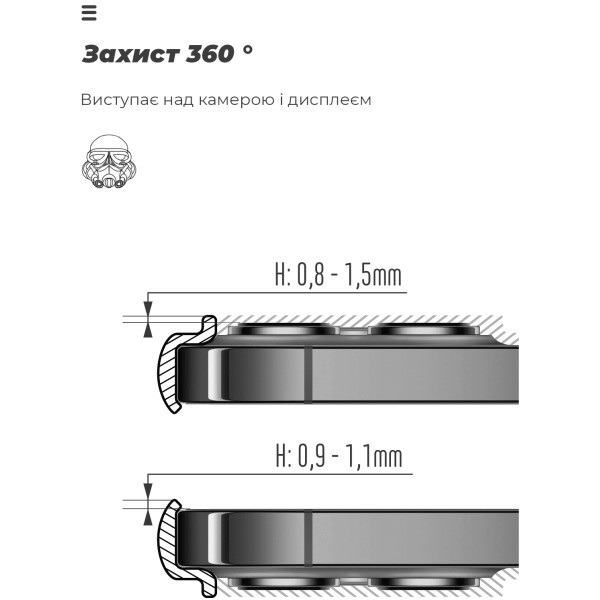 Чохол ArmorStandart ICON Camera Cov для Xiaomi Redmi Note 17 Pro 5G Black (ARM92716) Харків - зображення 5