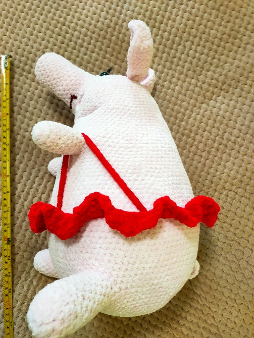 Іграшка м'яка в'язана рожева свинка поросятко ручна робота подарунок Нововолинськ - зображення 3