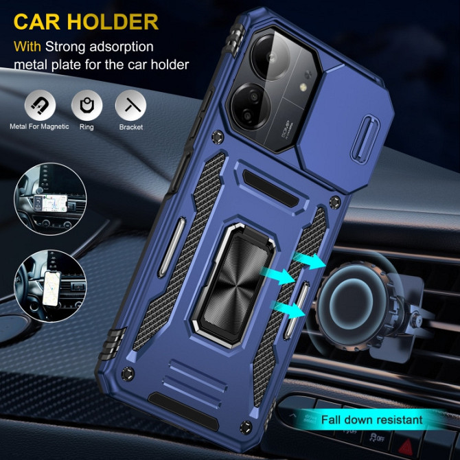 Ударопрочный чехол Camshield Army Ring для Xiaomi Redmi 13C / Poco C65 Херсон - зображення 6