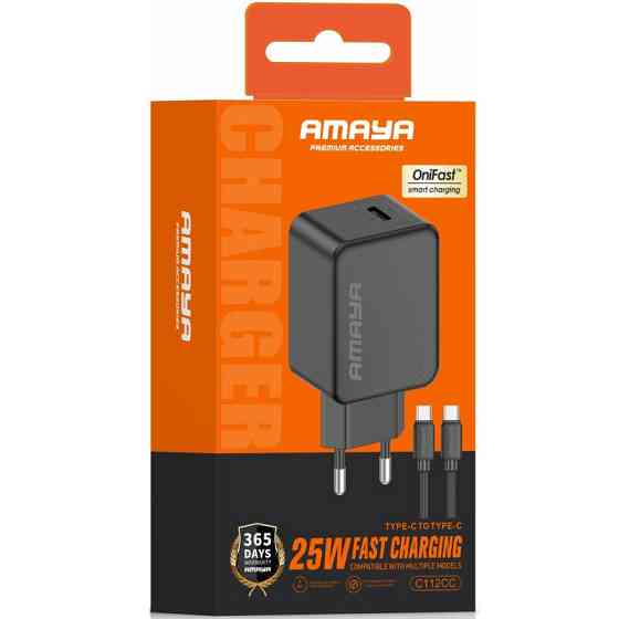 СЗУ Amaya E112CC PD25W (1USB-C) + кабель Type-C to Type-C Херсон