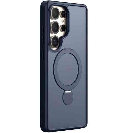 TPU+PC чехол MagSafe Colorful HQ Ring для Samsung Galaxy S24 Ultra Херсон