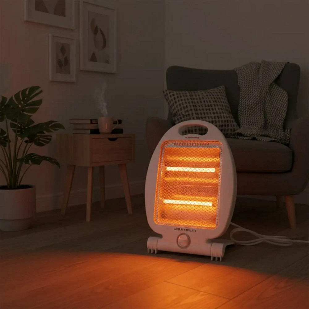 Обогреватель кварцевый Grunhelm GI-80A 800 Вт белый Киев - изображение 10
