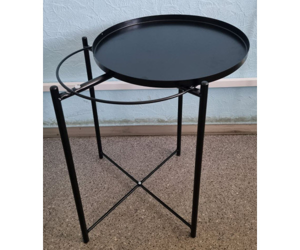 Стіл Макс журнальний круглий чорний Дніпро - зображення 7