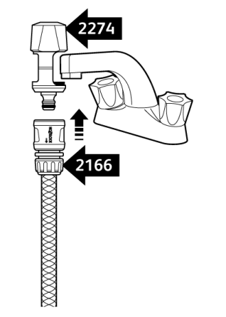 Коннектор HoZelock 2274 для крана-смесителя (до 43 мм на 34 мм) Киев