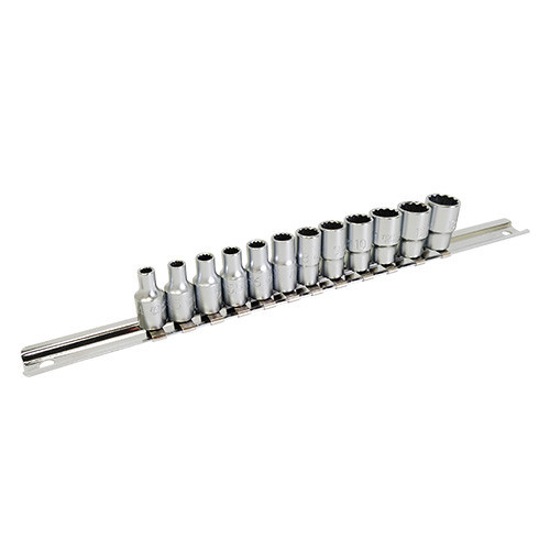 Набор головок на планке 12-гранные 1/4" 12ед. 4-13мм TOPTUL GAAQ0801U-12 Харків - зображення 1