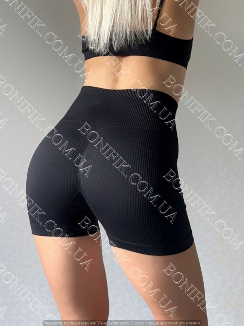 Женские бесшовные шорты с пуш-ап эффектом "Shorts Rib Shape" Кривий Ріг - зображення 2