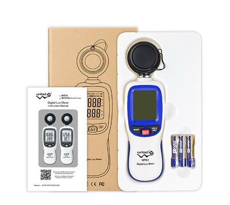 Цифровой люксметр + термометр 200000 Lux WINTACT WT81 Харків - зображення 4