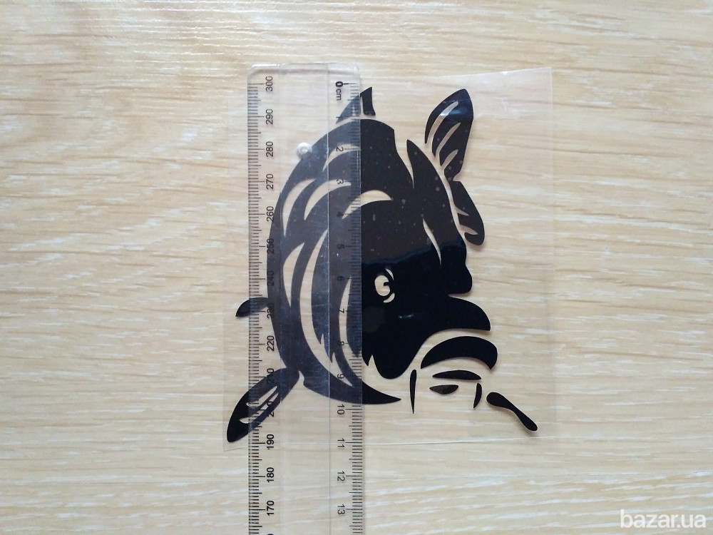 Наклейка на авто Карп Чёрная Борисполь - изображение 3