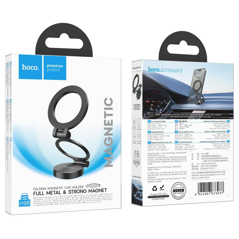 Автодержатель Hoco H98 Rider (center console) Херсон - зображення 6