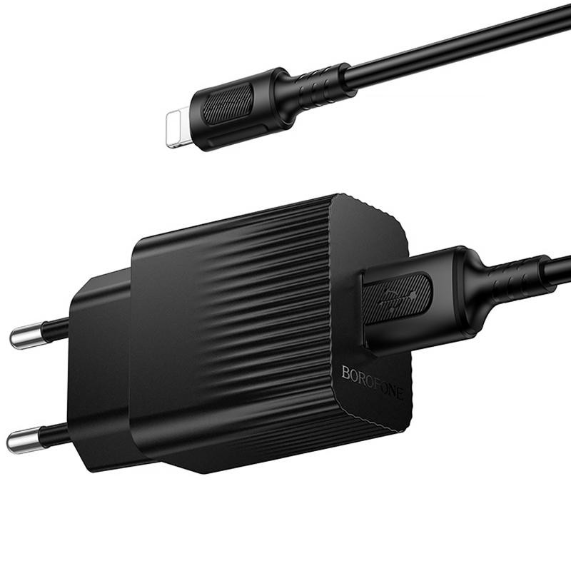 СЗУ Borofone BAS71A Source 10.5W (1USB-A) + кабель USB to Lightning Херсон - зображення 3