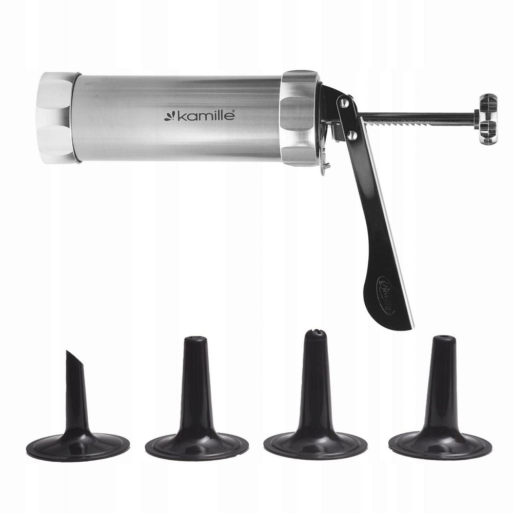 Пистолет-шприц кондитерский для печенья и крема Kamille 24 насадки (3009) Одеса - зображення 3
