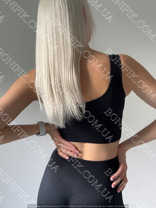 Женский бесшовный топ на широкой бретели Top Rib Кривий Ріг - зображення 6