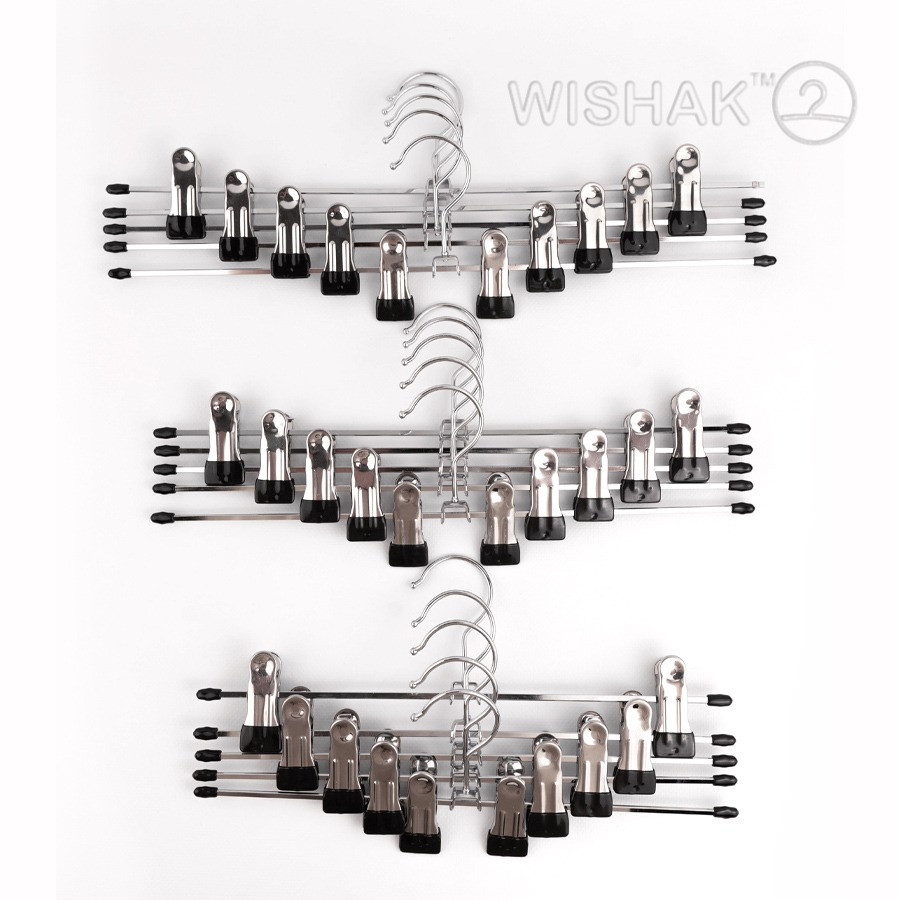 Металевий хромований вішак із прищіпками Хмельницький - зображення 5