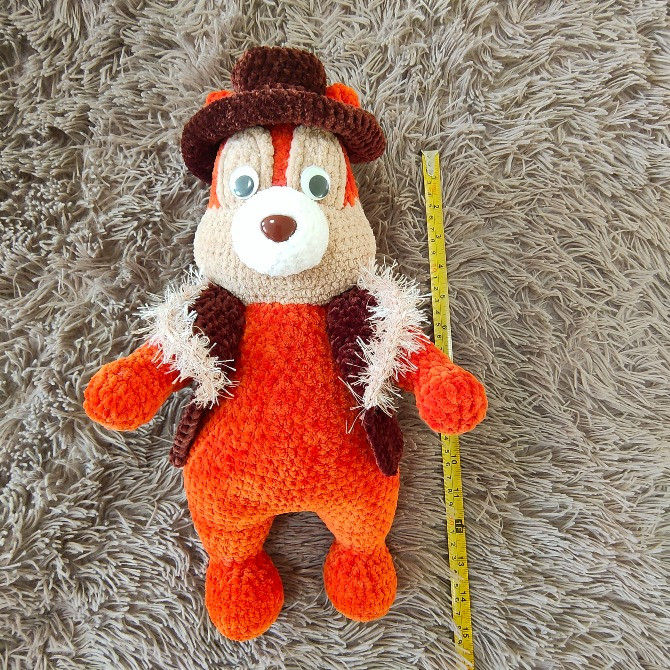 Іграшка в'язана м'яка Чіп бурундук рятівник персонаж з мультфільма ручна робота Нововолынск - изображение 4