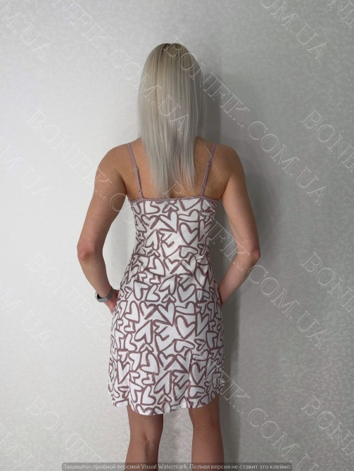 Домашняя женская сорочка на тонкой бретели "Marilin" (16803) (арт. 571) Кривий Ріг - зображення 5