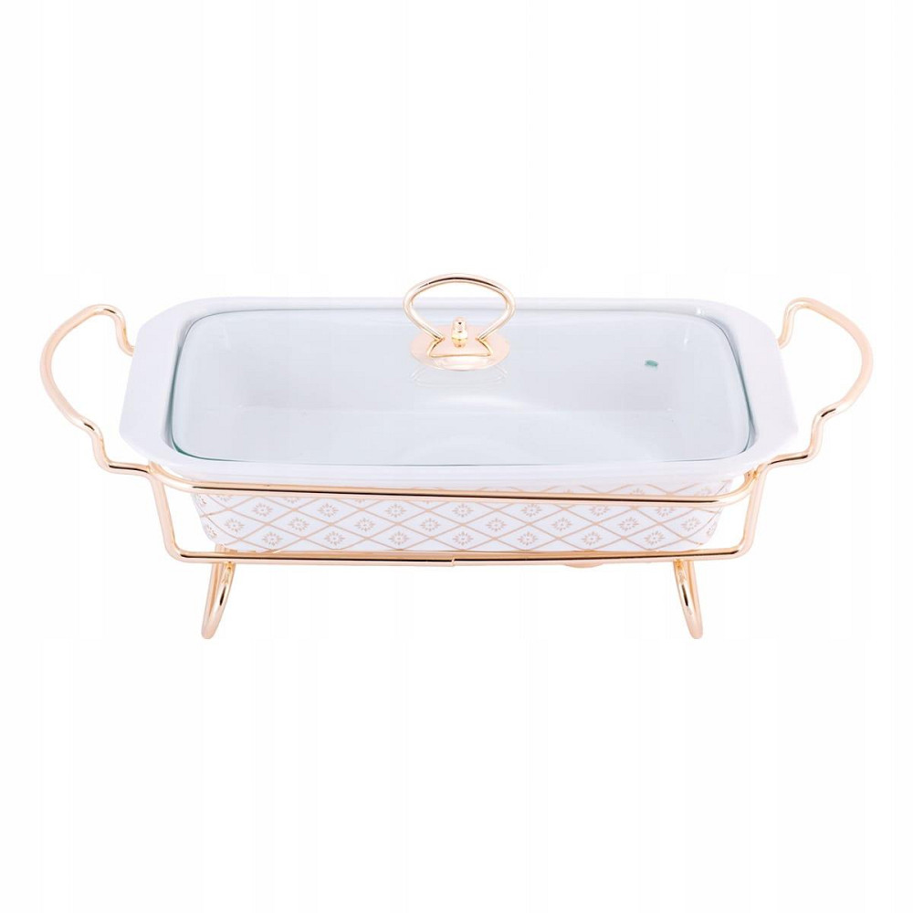 Мармит прямоугольный с подставкой Kamille 1,3 л KM 6416 Одесса - изображение 1