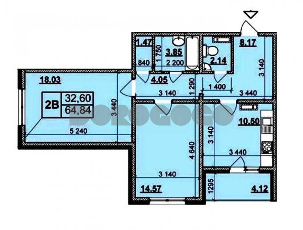 продажа 2-к квартира Киев, Дарницкий, 75000 $ Київ - зображення 3
