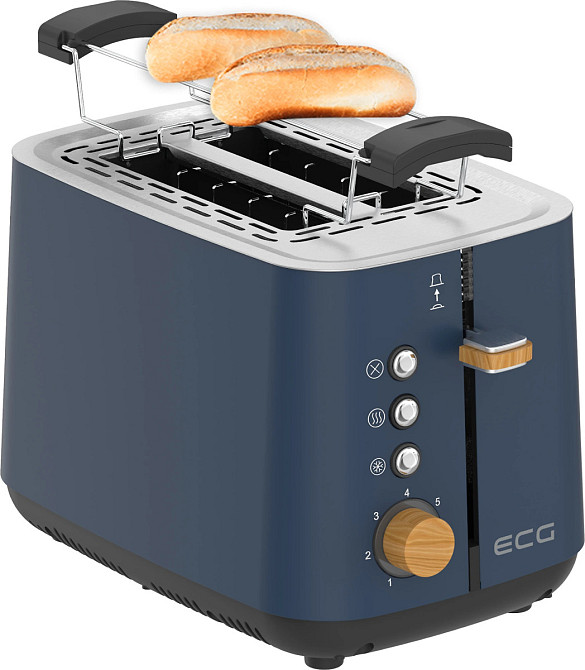Тостер EСG ST 2768 Timber Petrol 780–925 Вт синий Київ - зображення 3