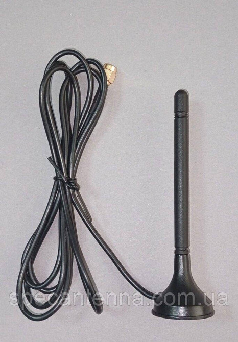 Антенна 945-1380/1740-2980 МГц 3 дБ на магнитном основании, SMA-male разъем Днепр - изображение 8