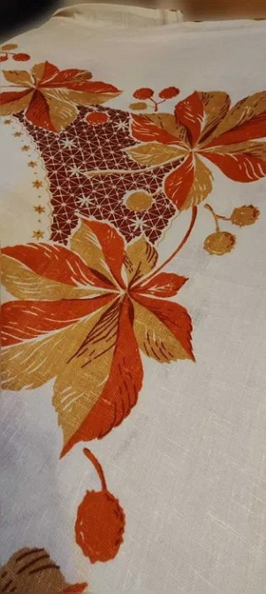 Скатерть льняная с осенним принтом Харків - зображення 1