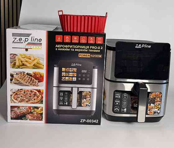 Аэрогриль мультипечь на два тэна со съемным ковшиком и силиконовой формой Zepline ZP-00342 13 л 4200 Киев