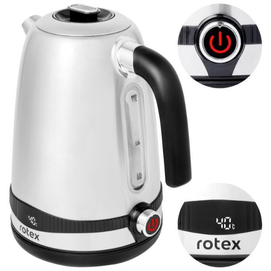 Электрочайник Rotex Smart RKT79-S 1.7 л серебристый Киев - изображение 1
