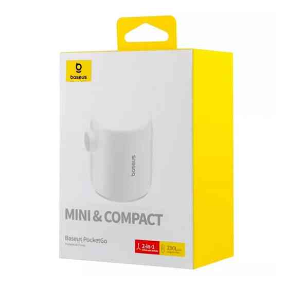 Портативный насос Baseus PocketGo Portable Air Pump 1600 mAh with LED lamp (C11157700221-00) Херсон