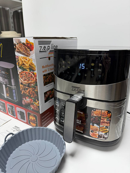 Аэрогриль мультипечь на два тэна с силиконовой формой Zepline ZP-00233 6.5 л 4200 Вт Київ - зображення 9