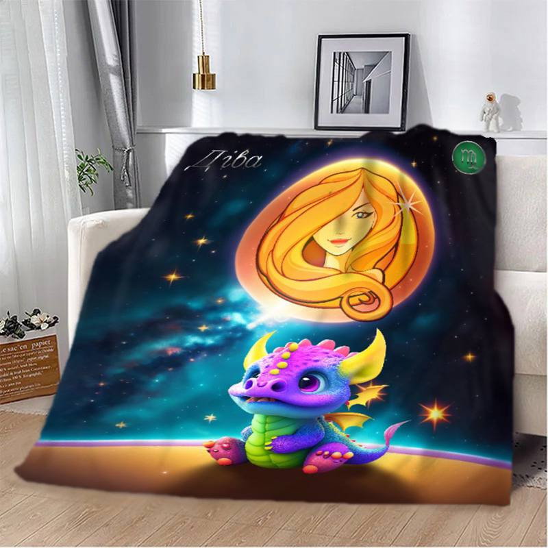 Плед 3D авторський зі знаком зодіаку на 2024 рік Діва 2757_A 12866 160х200 см Київ - зображення 1