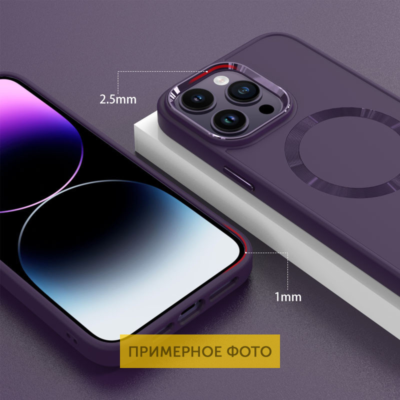 TPU чехол Bonbon Metal Style with MagSafe для Apple iPhone 16 Pro (6.3") Херсон - изображение 6