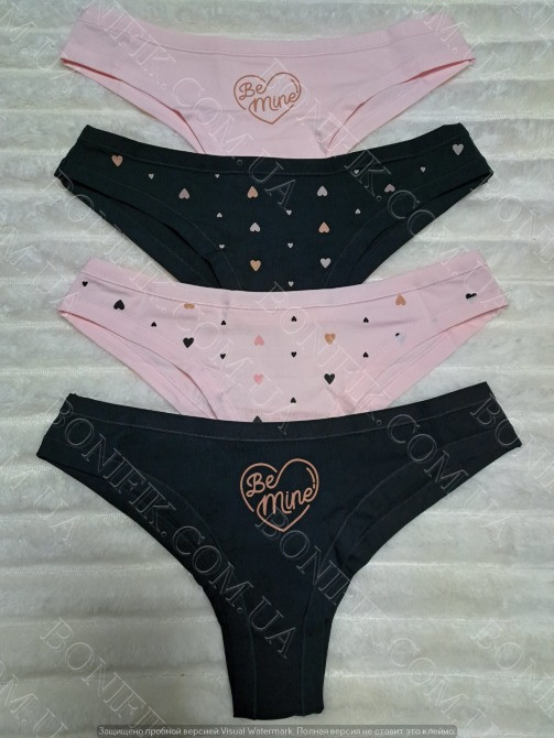 Женские трусы-бразилианы с рисунком сердечек (арт. 200-20/8) Кривий Ріг - зображення 3