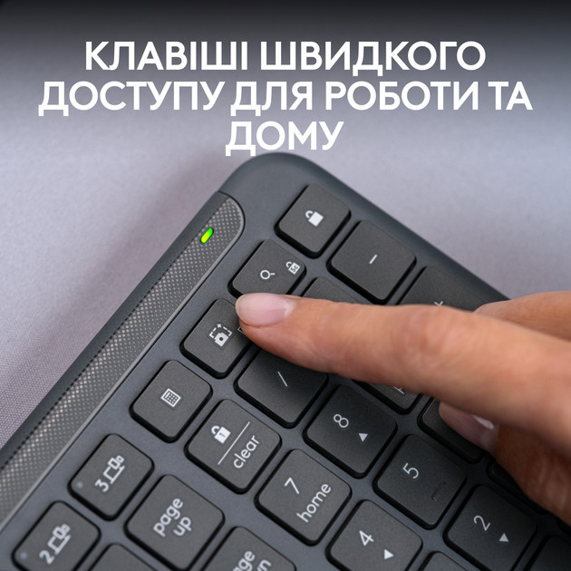 Клавиатура компьютерная безпроводная Logitech Signature Slim Wireless K950 Graphite L920-012465 граф Київ - зображення 6