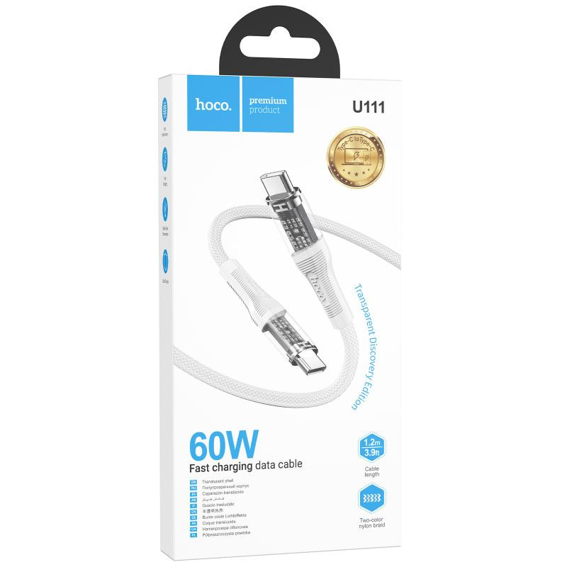 Дата кабель Hoco U111 Discovery Edition Type-C to Type-C 60W (1.2m) Херсон - зображення 2