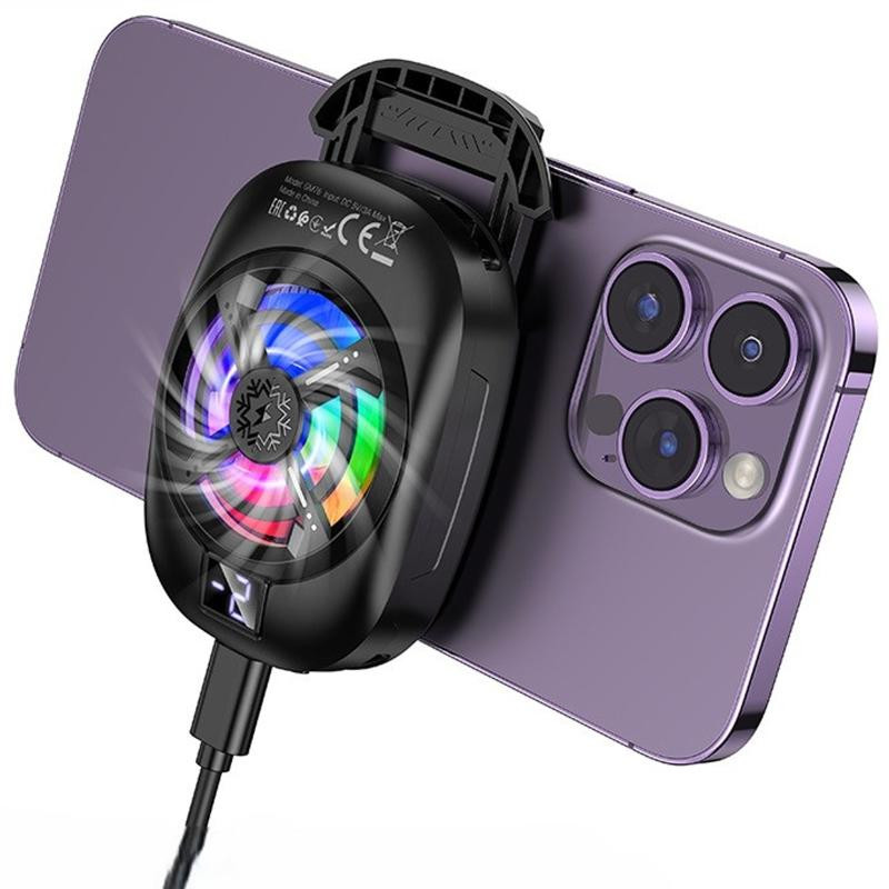 Охлаждающий кулер для мобильного телефона Hoco GM76 Blue diamond Херсон - зображення 4