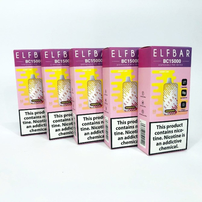 Ел. сигарета ELF BAR 5% 15000 тяг, Вишня-Лайм Київ - зображення 2