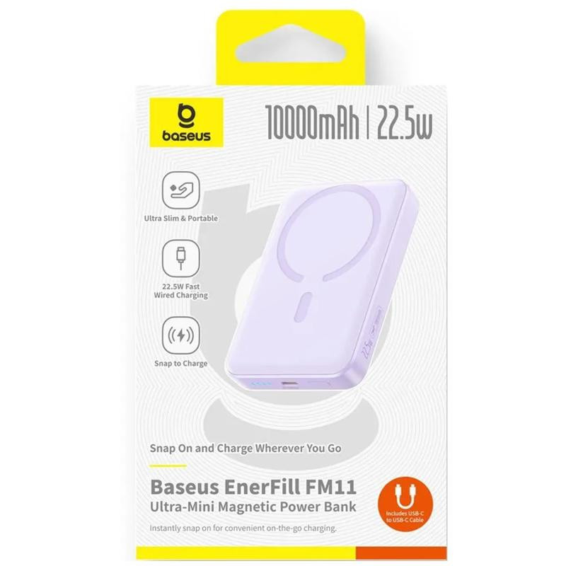 Портативное ЗУ Power Bank Baseus EnerFill FM11 Ultra-Mini 22.5W с БЗУ 10000mAh (PPFM11-1022) Херсон - зображення 3