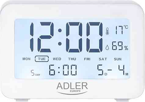 Термогигрометр Adler AD 1196 white 15х17х23 см белый Київ