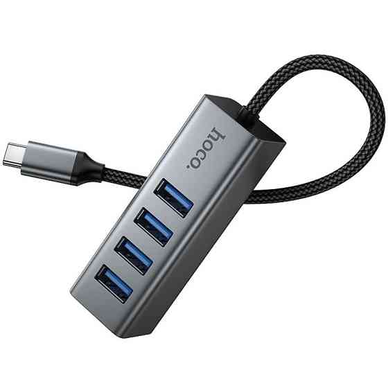 Переходник HUB Hoco HB1C 4in1 (Type-C to 4xUSB 3.0) (0.2m) Херсон