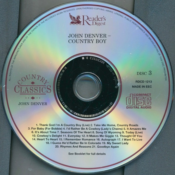 CD John Denver - Country Classics ( 3CD Винница - изображение 6